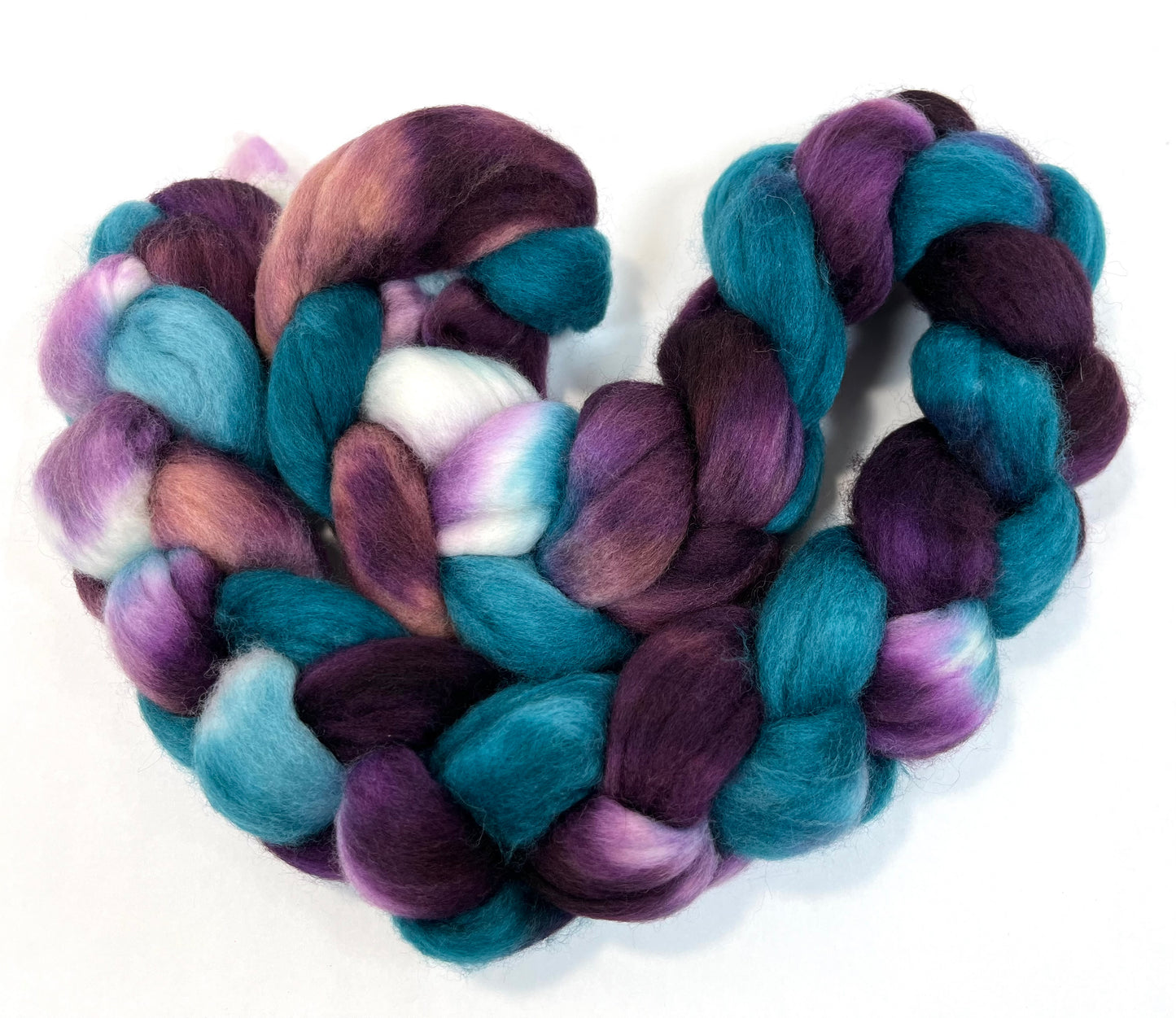 Test Braid 0506-06, 4 oz Polwarth wool combed top, roving, spinning fiber, handspinning, felting, needle felting, weaving supplies