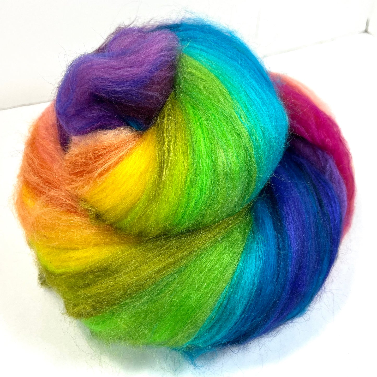 Art Batt 0801-03 - 3.5 oz soft wool, tussah silk, spinning fiber, drumcarded, handspinning, nuno, felting wool