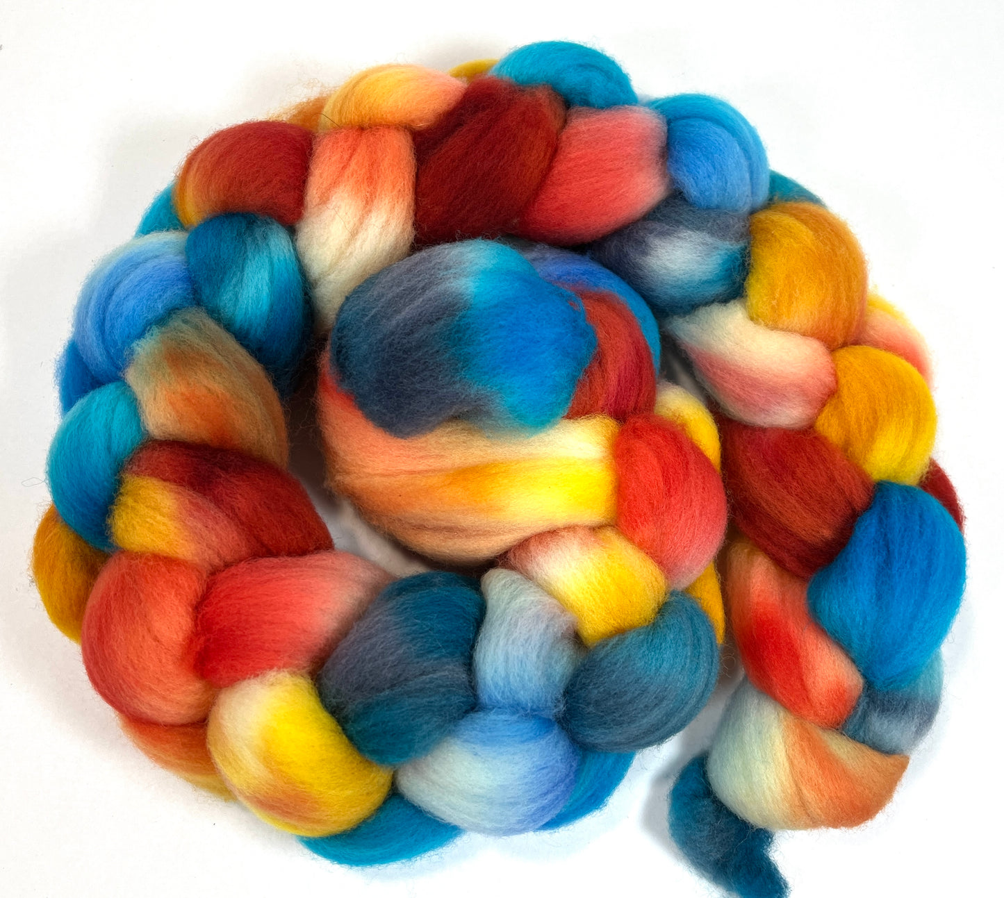 OOAK 1028-02, SC, 4 oz Targhee wool combed top, roving, spinning fiber, handspinning, felting, needle felting, weaving supplies