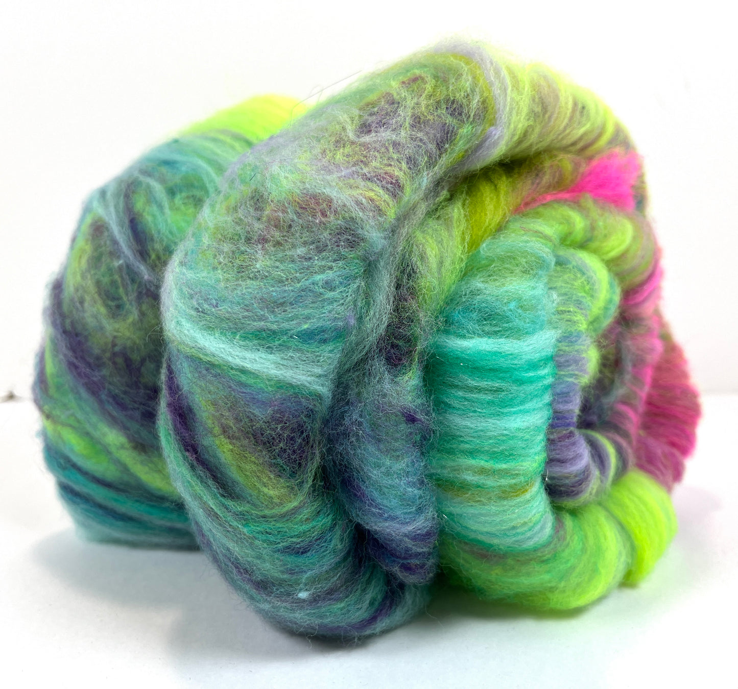 Crayon Box Batt 0729-03 - 4.1 oz Soft wool, NO SPARKLE, gradient style, spinning fiber, drumcarded, handspinning, nuno, felting wool