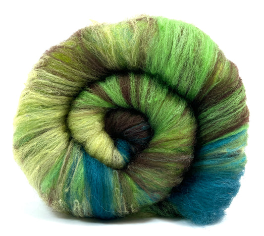 Crayon Box Batt 0701-03 - 3.7 oz Soft wool, NO SPARKLE, spinning fiber, drumcarded, handspinning, nuno, felting wool
