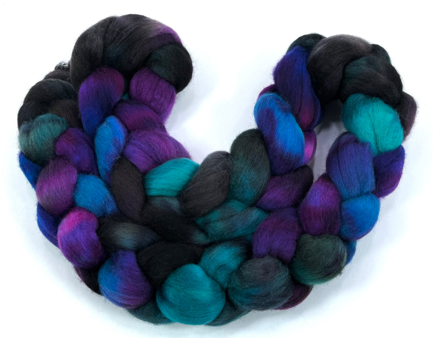 The Darkness SC Oopsie - 4 oz Cormo combed top, roving, spinning fiber, handspinning, felting, needle felting, weaving supplies 0831-03