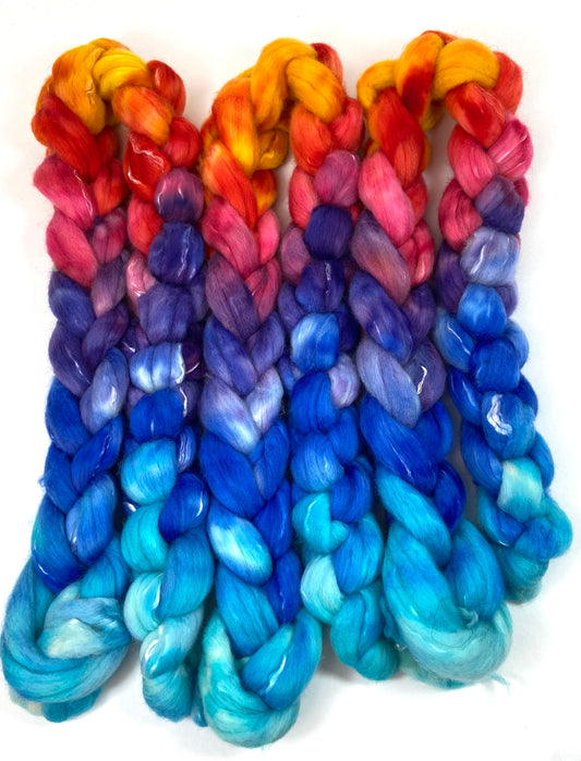 Day's End 1211-02 Merino and tencel combed top, roving, spinning fiber, handspinning, felting, needle felting, weaving supplies