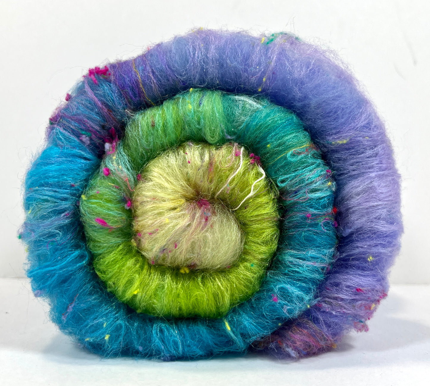 Chrysalis Batt 1107-03 - 2.4 oz Falkland Merino wool, silk, noils, spinning fiber, drumcarded, handspinning, nuno, felting wool