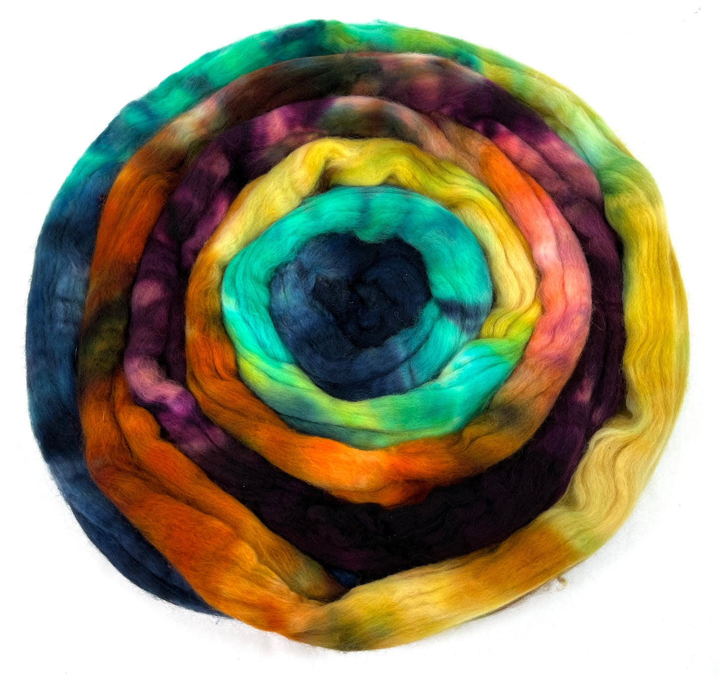 Reverie MG - 4 oz hand painted wool combed top, roving, spinning fiber, handspinning, felting