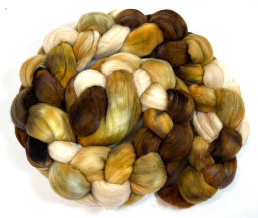 Hazel SC - 4 oz 14.5 micron Merino wool combed top, roving, spinning fiber, handspinning, felting, needle felting, weaving supplies