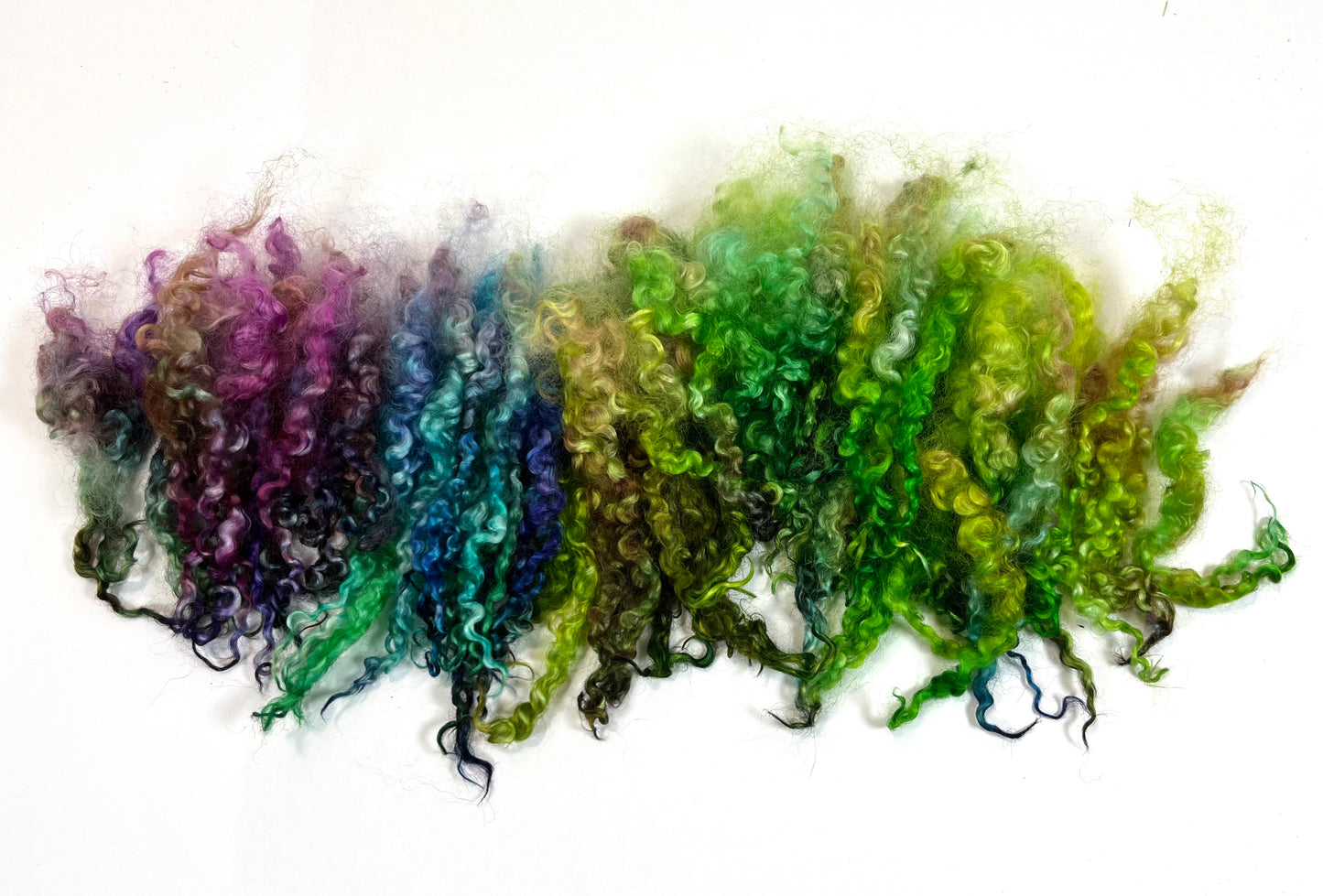 Wensleydale Locks, 1 oz, 0615-02, super clean, spinning, felting, fiber art, doll hair, nuno, lockspun yarn