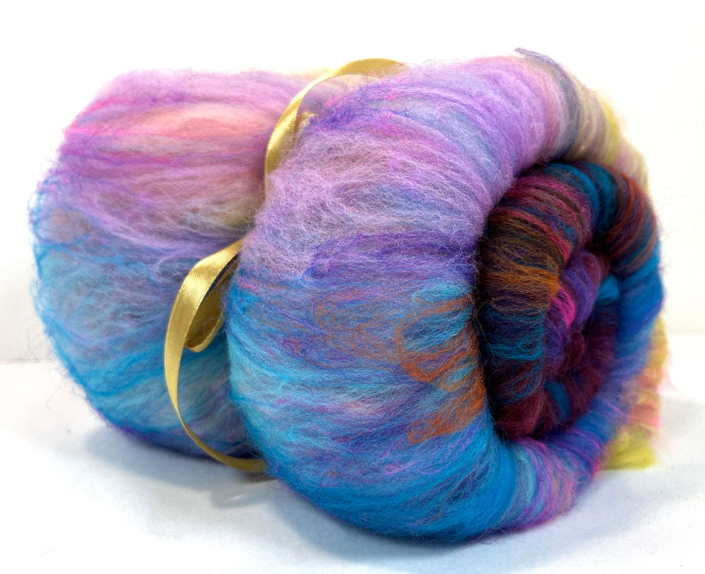 Crayon Box Batt 0109-01, 3 oz Soft wool, NO SPARKLE, spinning fiber, drumcarded, handspinning, nuno, felting wool