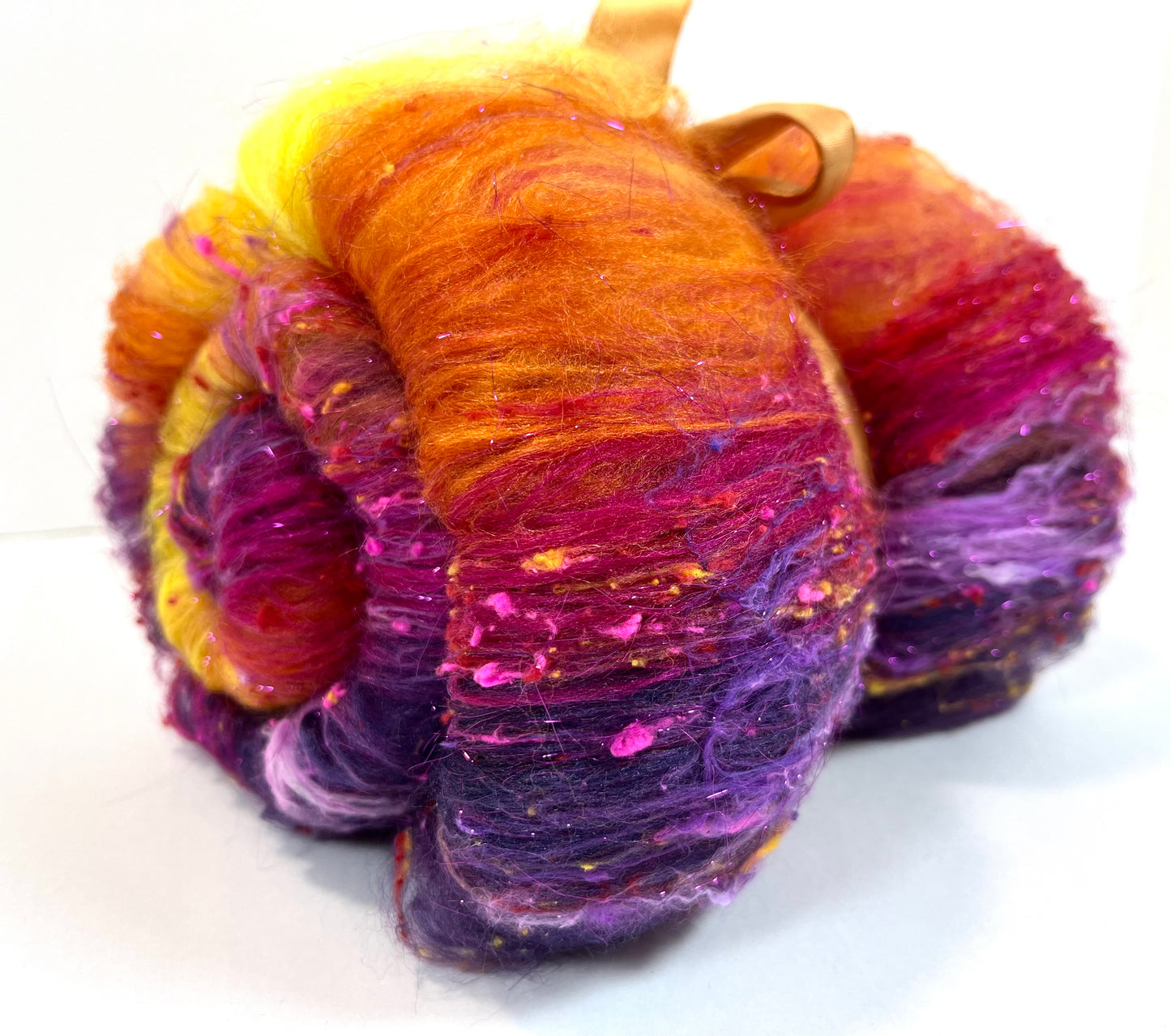 Sassy SC Batt 0504-03 - 2.9 oz Polwarth wool, silk, noils, spinning fiber, drumcarded, handspinning, nuno, felting wool