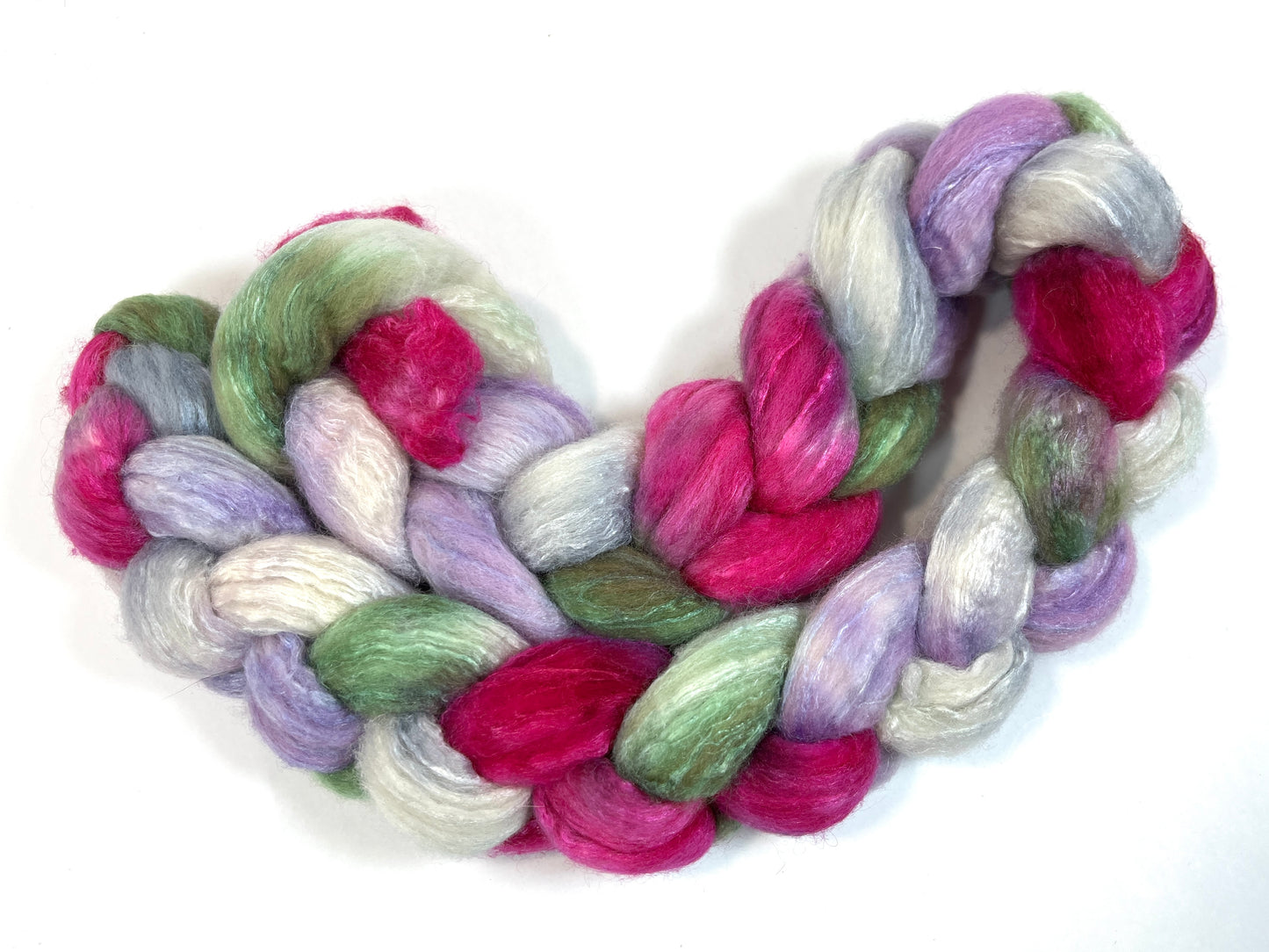 Day's End 0320-08 - 4 oz BFL/silk wool combed top, roving, spinning fiber, handspinning, felting, needle felting, weaving supplies