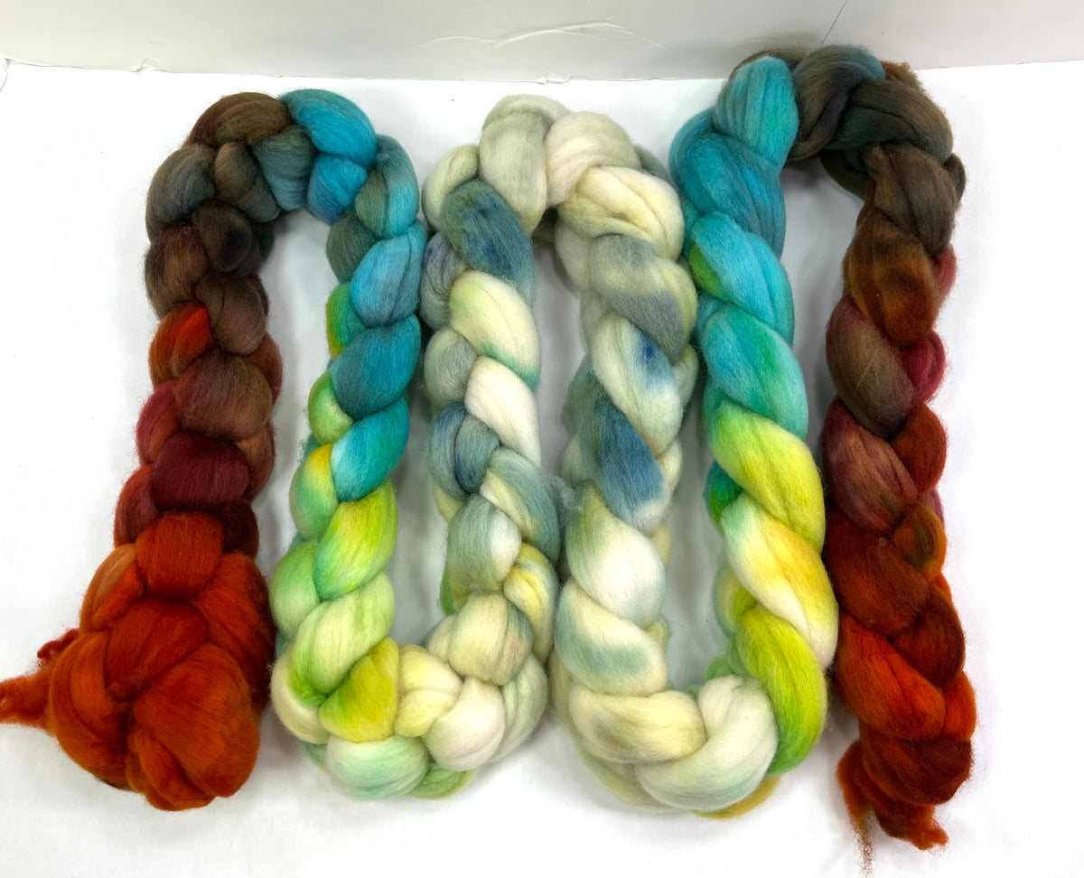 Day's End 0925-01 - 9.5 oz Cormo wool combed top, roving, spinning fiber, handspinning, felting, needle felting, weaving supplies