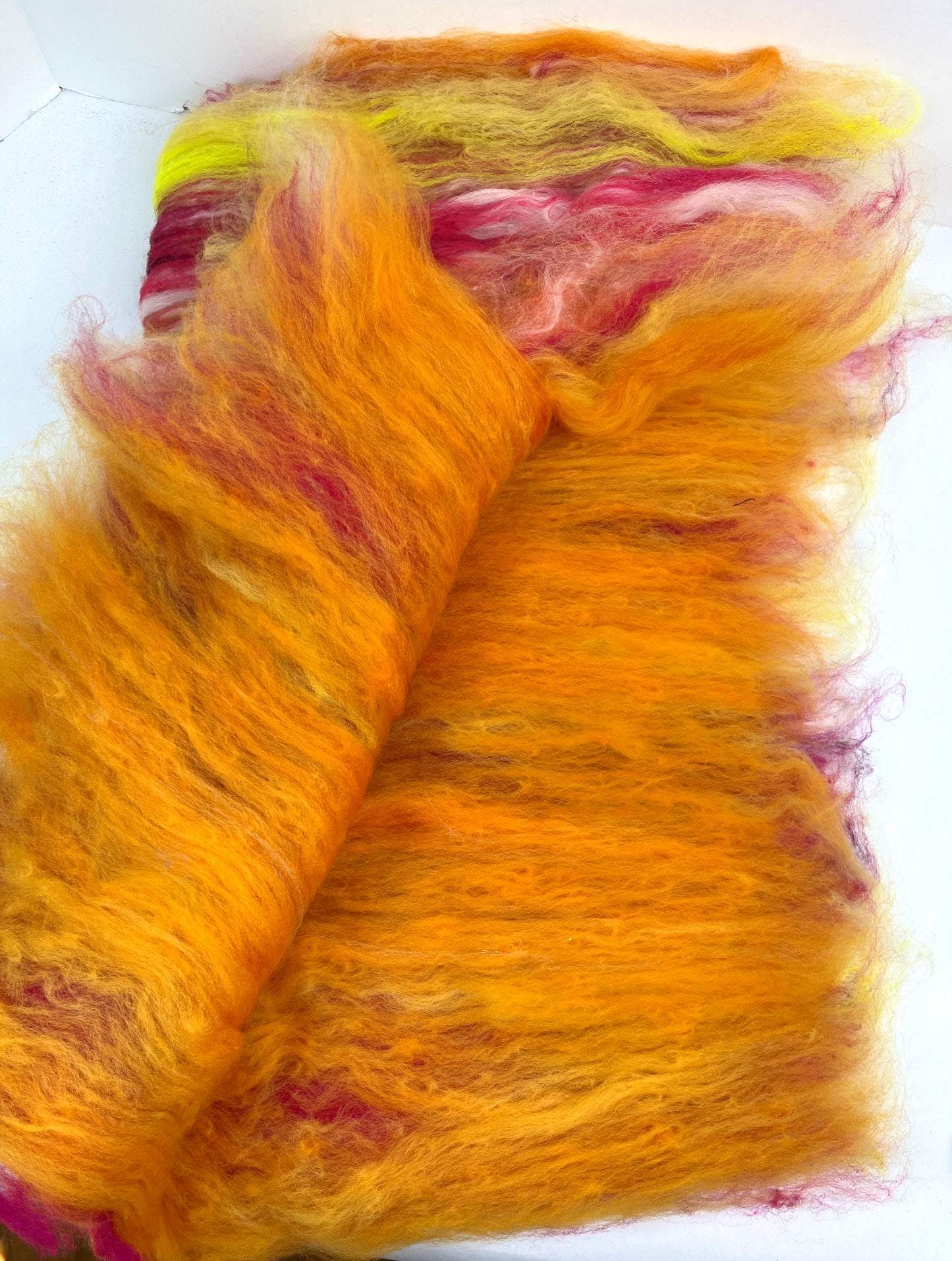 Crayon Box Batt 0701-05 - 3.7 oz Soft wool, NO SPARKLE, spinning fiber, drumcarded, handspinning, nuno, felting wool