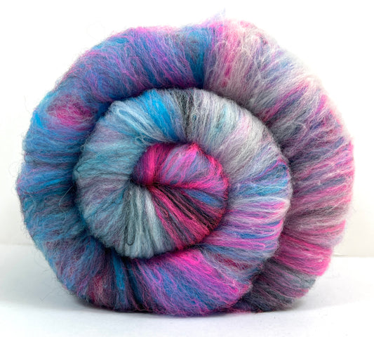 Crayon Box Batt 0701-06 - 3.9 oz Soft wool, NO SPARKLE, spinning fiber, drumcarded, handspinning, nuno, felting wool