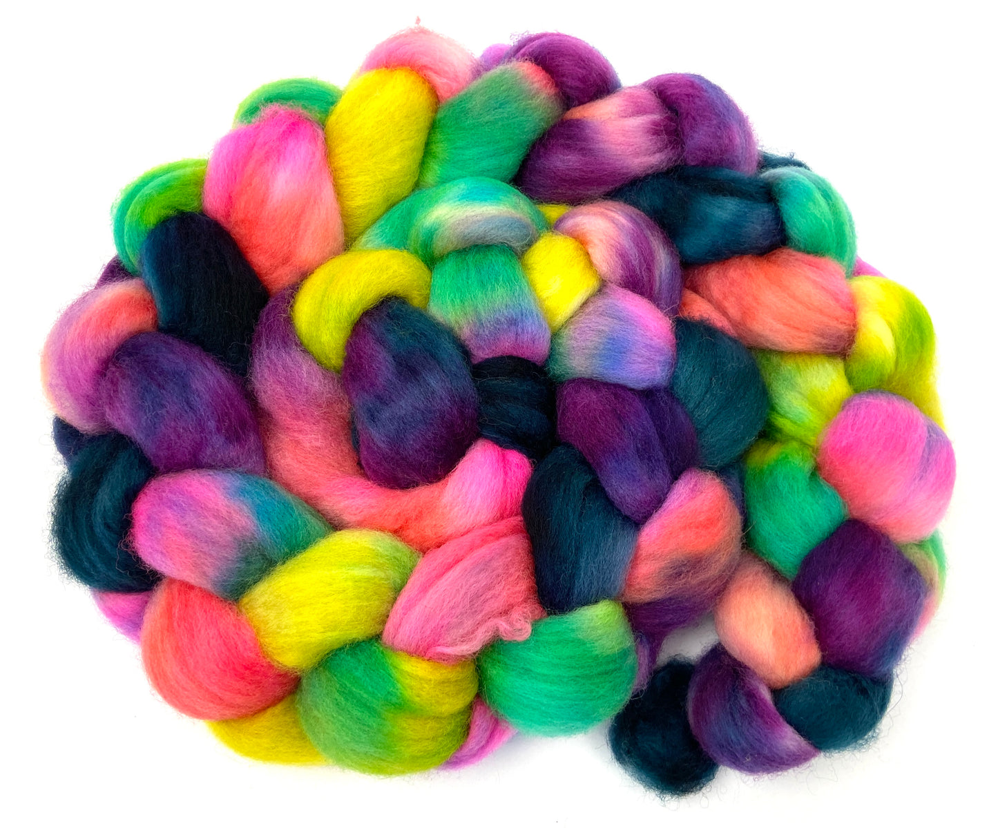 Drama Queen SC - 4 oz hand painted wool combed top, roving, spinning fiber, handspinning, felting