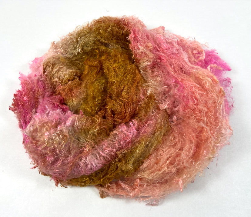 Silk Laps 0720-04, mulberry silk, nuno, wet felting, spinning fiber, art yarn, handspinning, felting fiber, corespinning