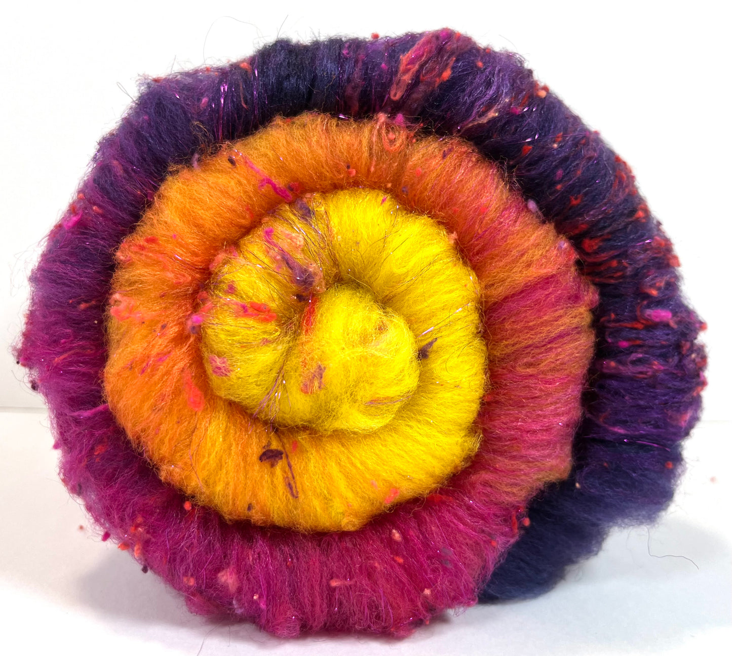 Sassy Gradient Batt 0520-05 - 2.5 oz Cormo wool, silk, noils, spinning fiber, drumcarded, handspinning, nuno, felting wool
