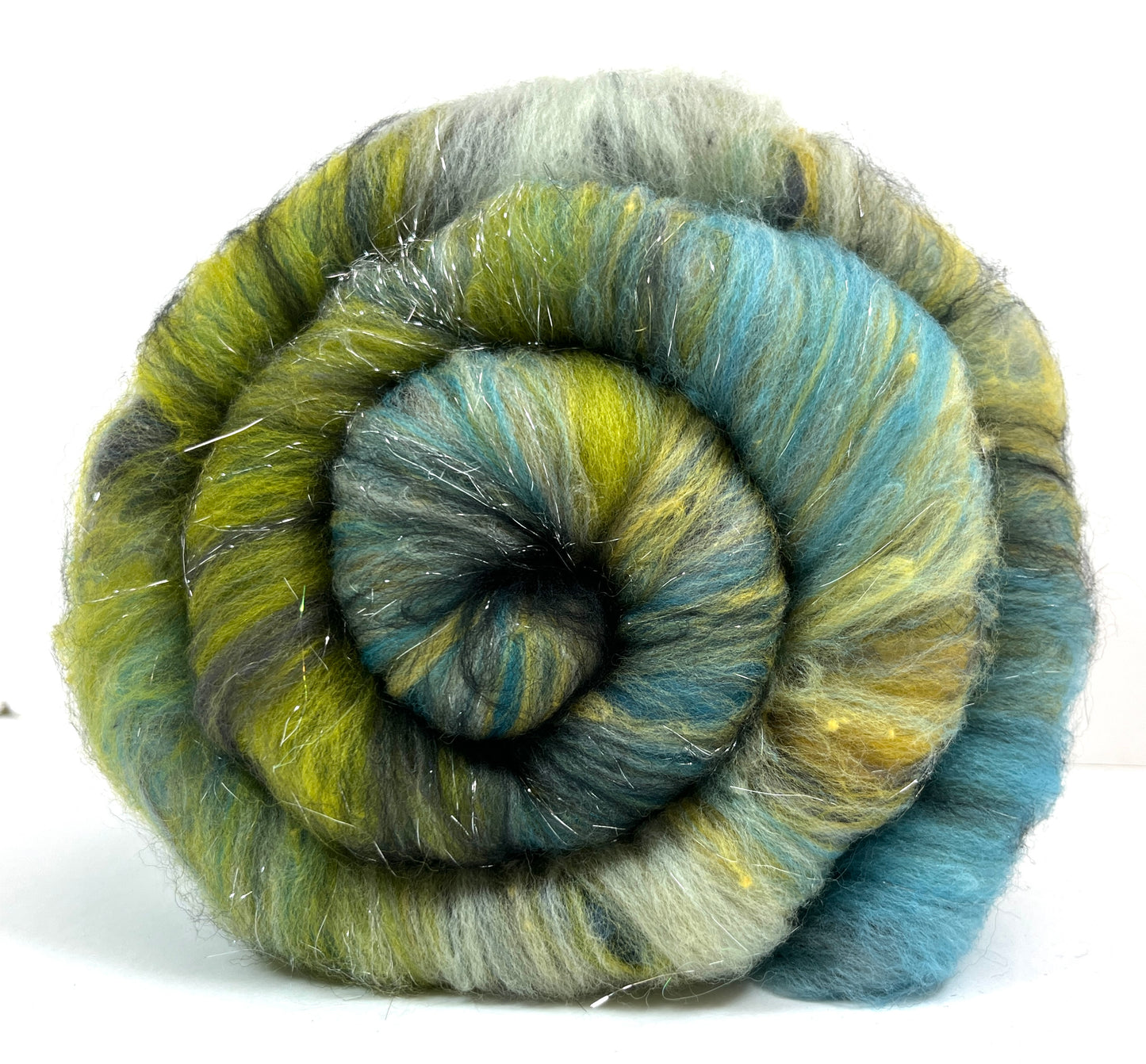 Crayon Box Batt 0601-02 - 4.6 oz Soft wool, sparkle, spinning fiber, drumcarded, handspinning, nuno, felting wool