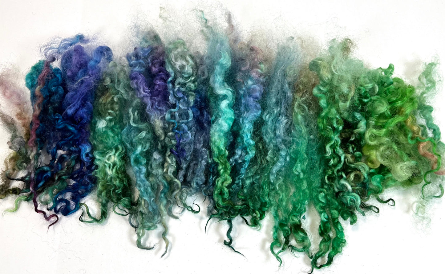 Wensleydale Locks, .9 oz, 0615-04, super clean, spinning, felting, fiber art, doll hair, nuno, lockspun yarn