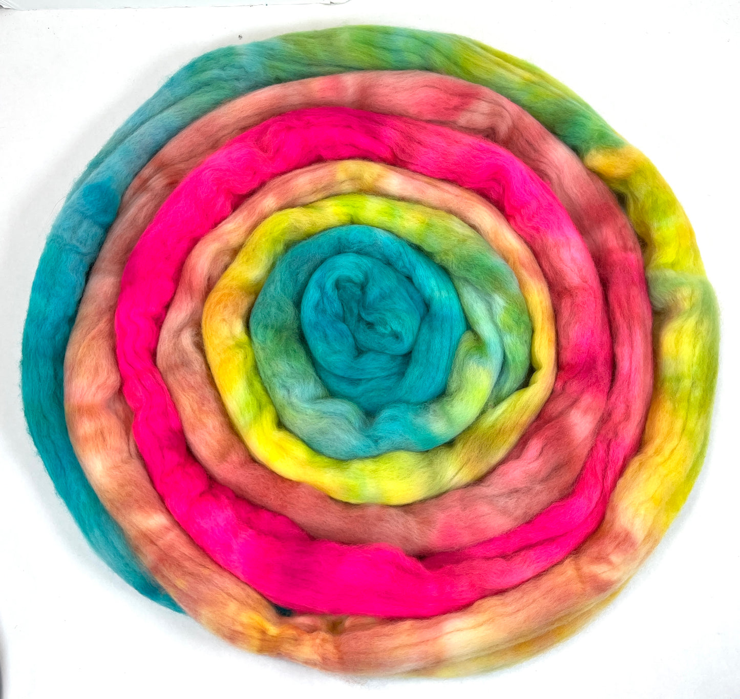 Fairy Dust MG - 4 oz hand painted wool combed top, roving, spinning fiber, handspinning, felting