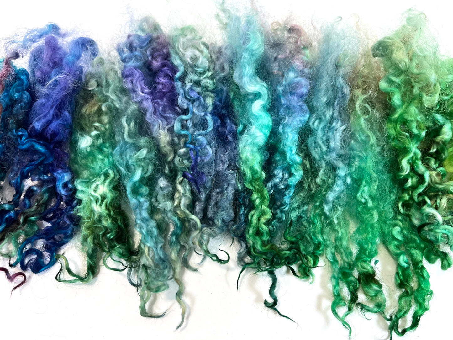 Wensleydale Locks, .9 oz, 0615-04, super clean, spinning, felting, fiber art, doll hair, nuno, lockspun yarn