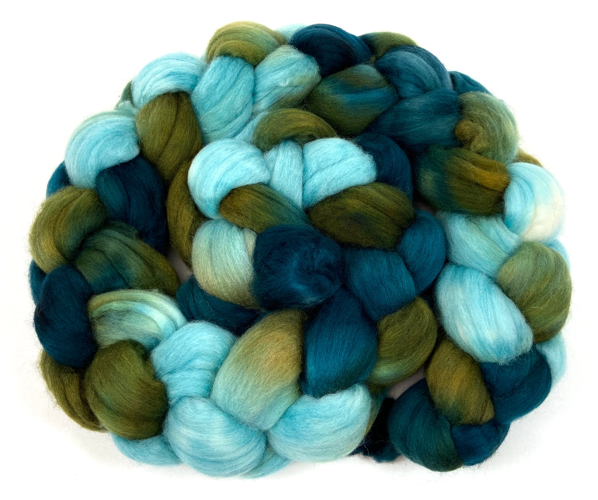 Maelstrom SC - 4 oz hand painted wool combed top, roving, spinning fiber, handspinning, felting