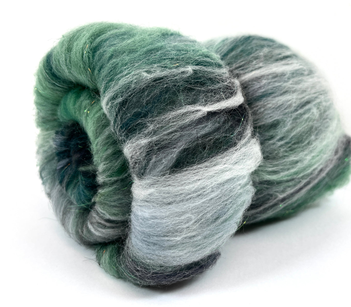 Crayon Box Batt 0525-04 - 3.1 oz Soft wool, sparkle, spinning fiber, drumcarded, handspinning, nuno, felting wool