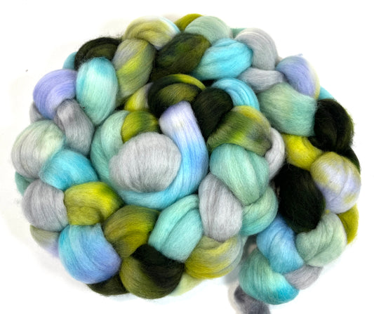 Edge Of The Moon SC - 4 oz hand painted wool combed top, roving, spinning fiber, handspinning, felting