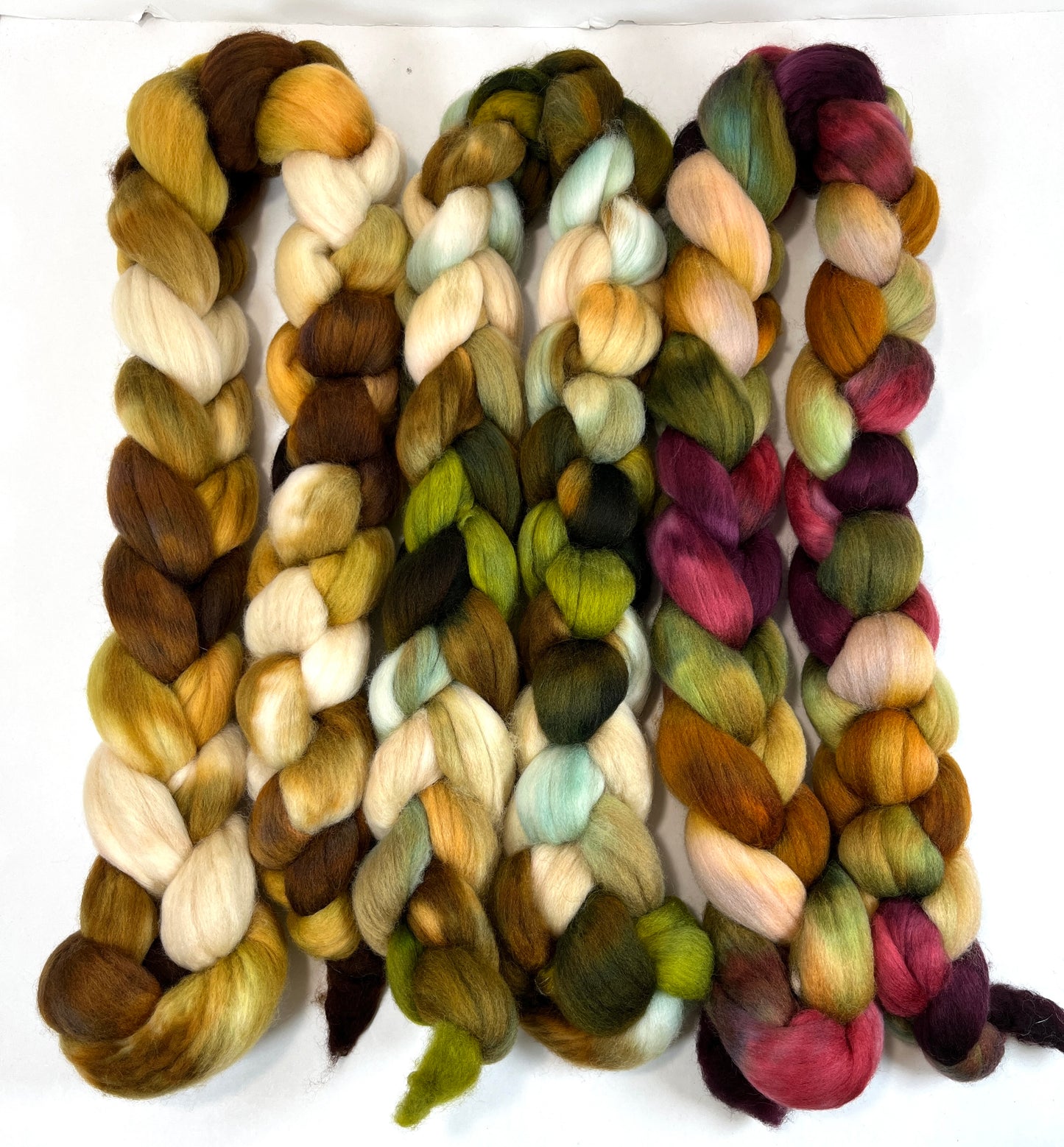 Fade Set - 12 oz total, Polwarth wool combed top, combo spin, plying set, roving, spinning fiber, handspinning, felting, HWR1201
