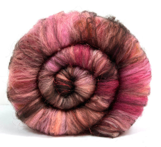 Crayon Box Batt 0618-06 - 3.1 oz Soft wool, sparkle, spinning fiber, drumcarded, handspinning, nuno, felting wool