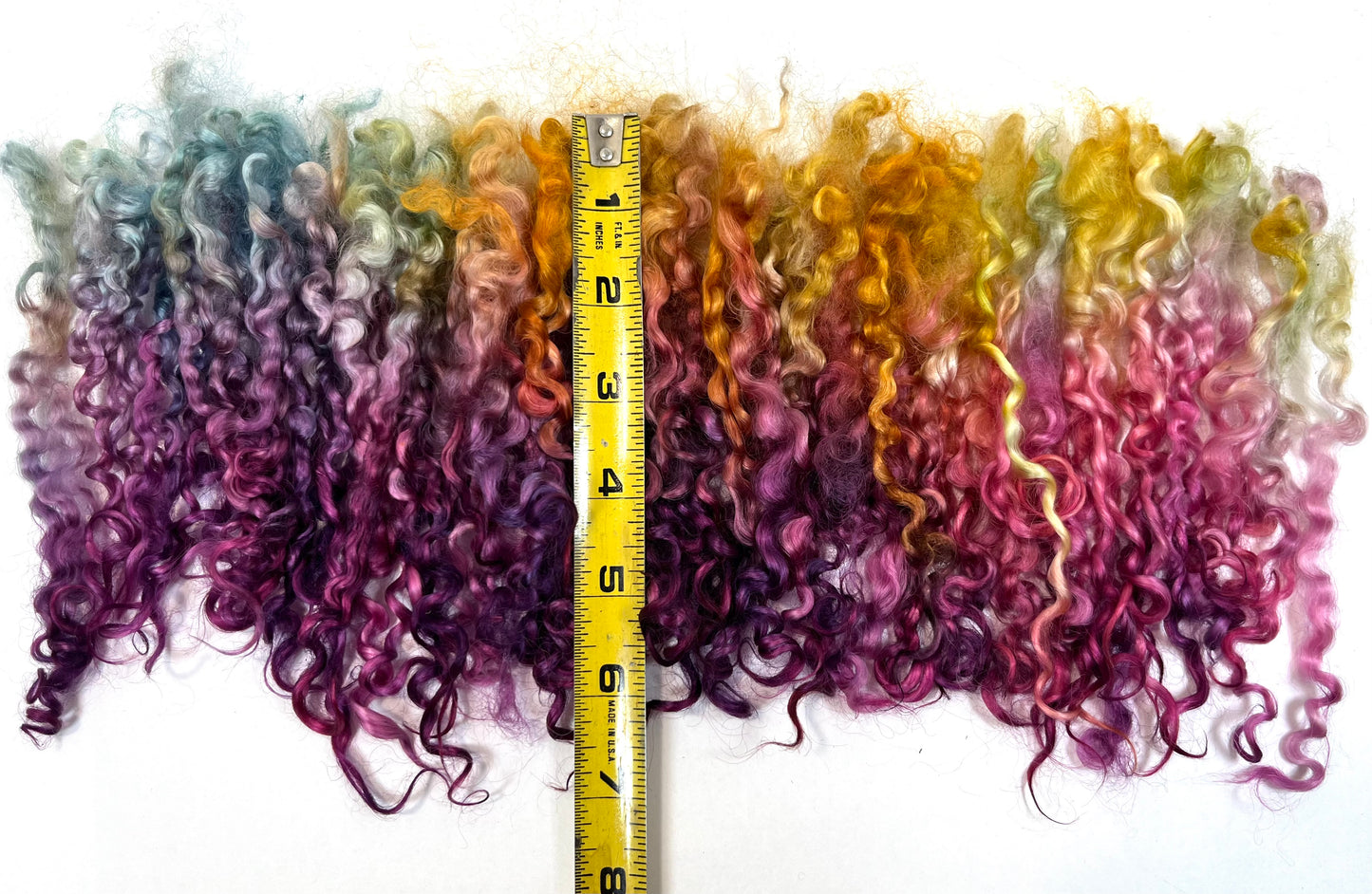 Wensleydale Locks, .9 oz, super clean, spinning, felting, fiber art, doll hair, nuno, lockspun yarn, 0715-03