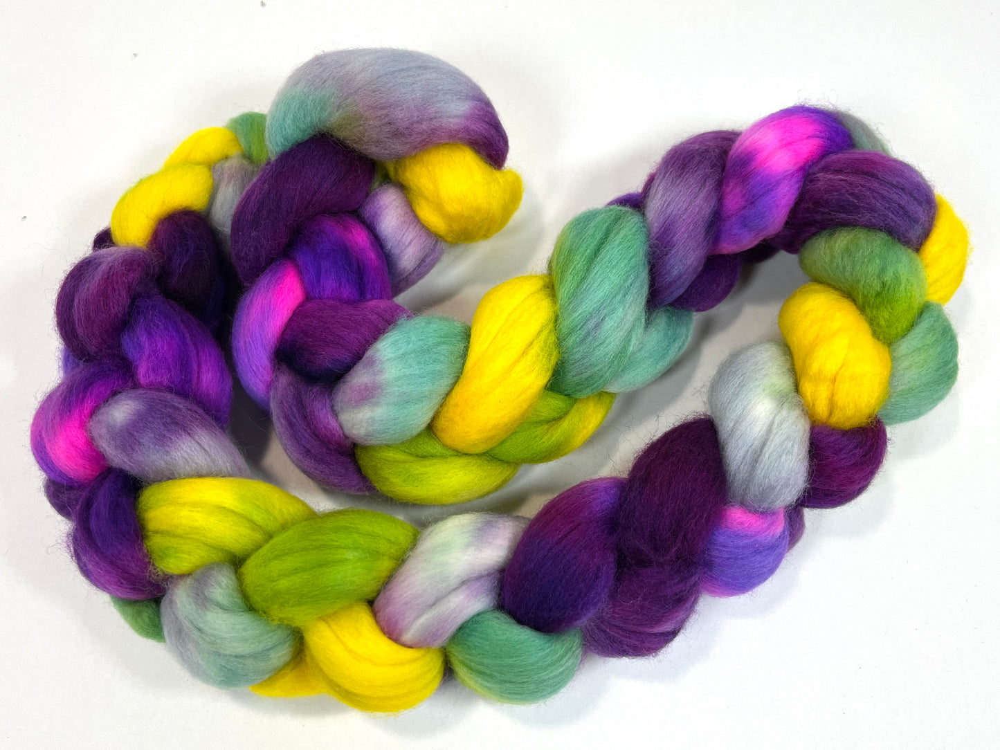 Soda Pop SC - 4 oz hand painted wool combed top, roving, spinning fiber, handspinning, felting