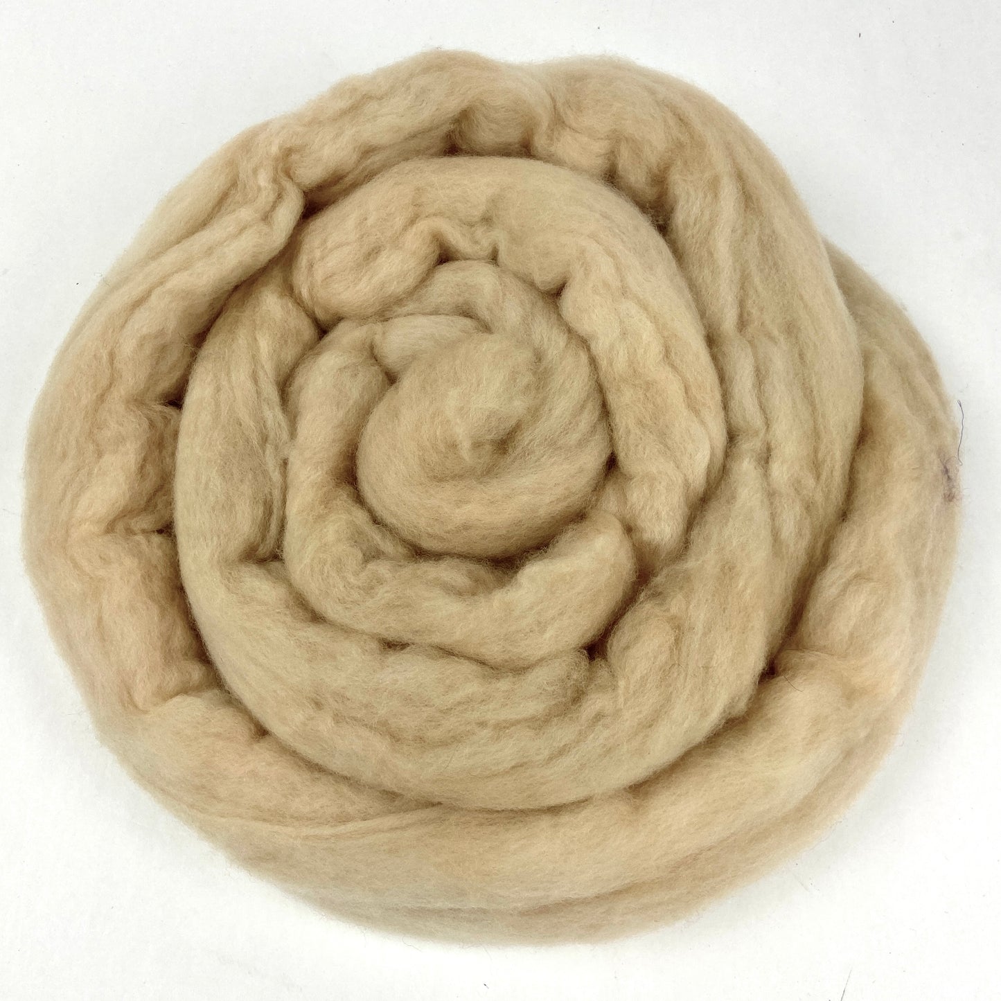 Blanched Almond - 2 oz hand dyed semisolid wool combed top