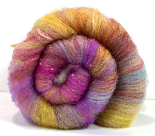 Crayon Box Batt 1201-04 - 3.5 oz Soft wool, NO SPARKLE, spinning fiber, drumcarded, handspinning, nuno, felting wool
