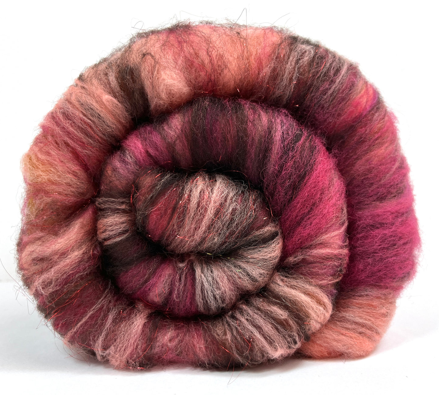Crayon Box Batt 0618-07 - 3 oz Soft wool, sparkle, spinning fiber, drumcarded, handspinning, nuno, felting wool