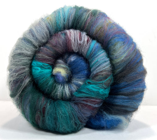Crayon Box Batt 0826-06 - 3.8 oz Soft wool, NO SPARKLE, spinning fiber, drumcarded, handspinning, nuno, felting wool