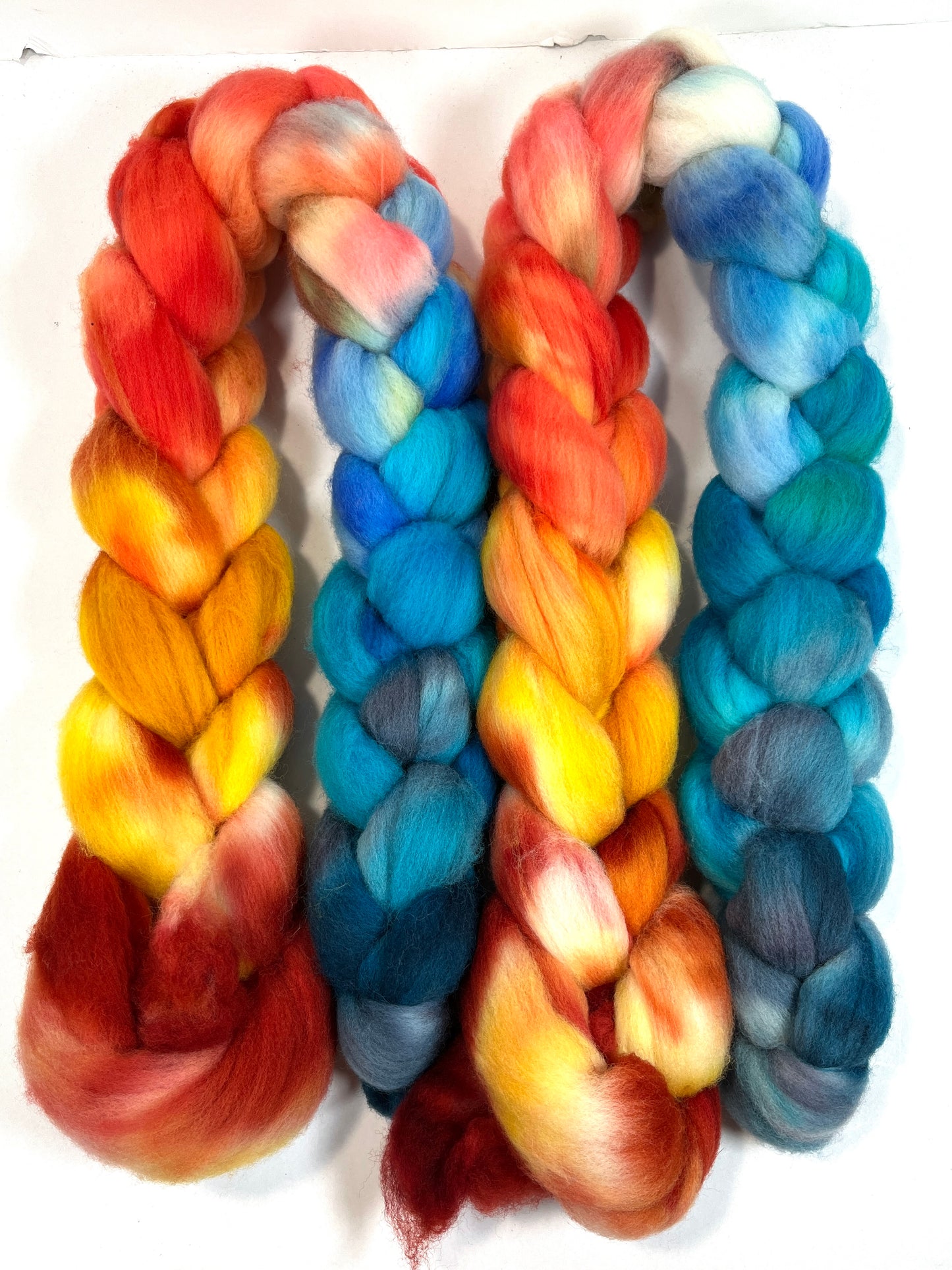 OOAK 1028-02, SLG, 4 oz Targhee wool combed top, roving, spinning fiber, handspinning, felting, needle felting, weaving supplies