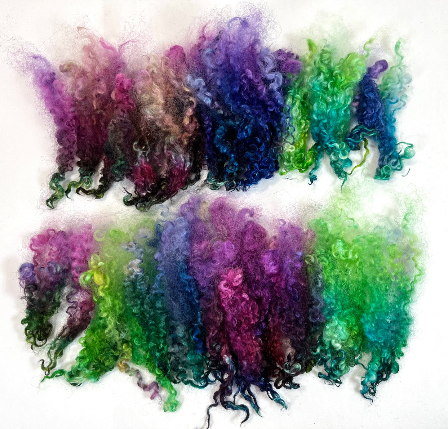 Wensleydale Locks, 1.6 oz, 0615-01, super clean, spinning, felting, fiber art, doll hair, nuno, lockspun yarn