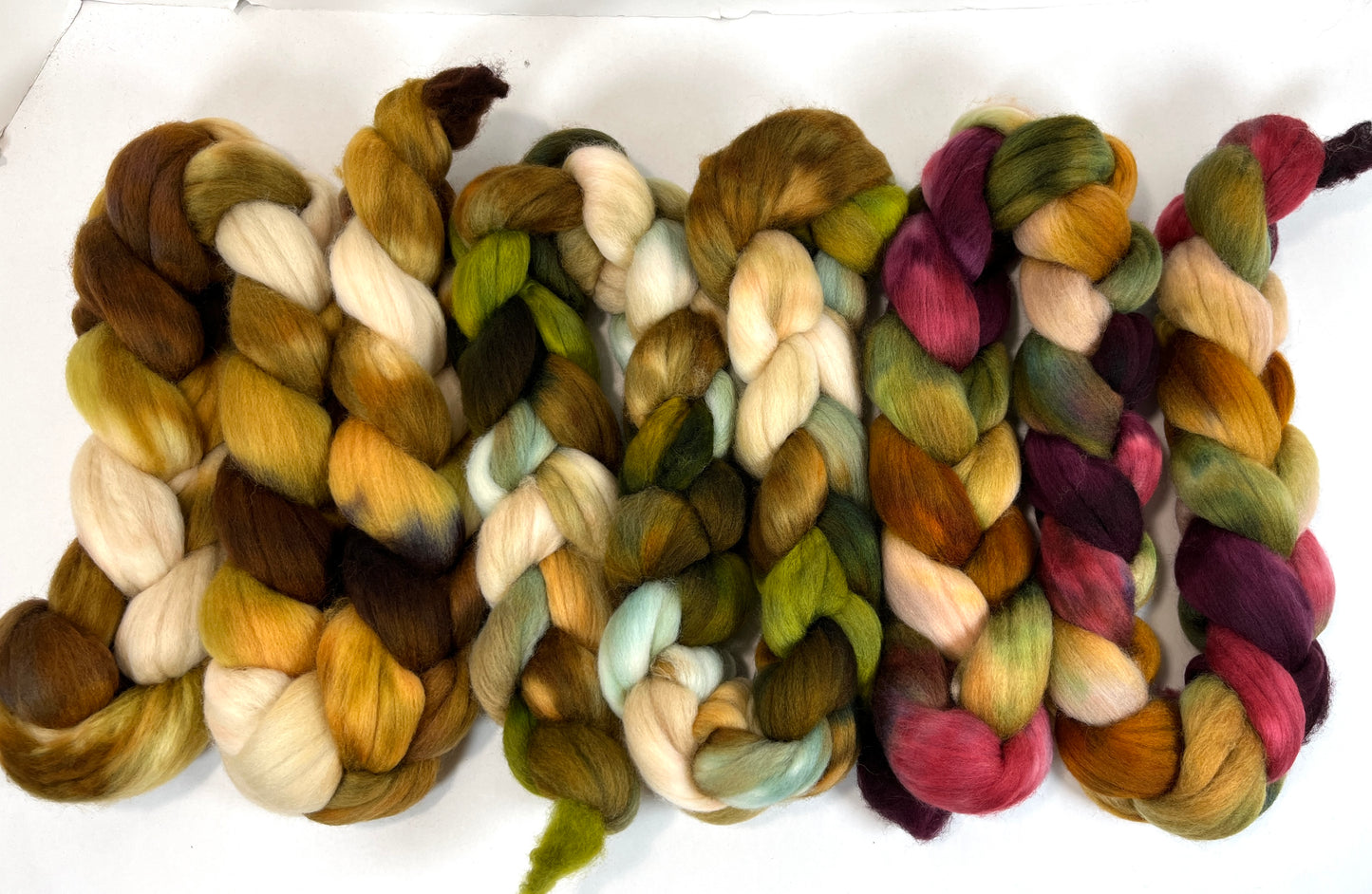 Fade Set - 12 oz total, Polwarth wool combed top, combo spin, plying set, roving, spinning fiber, handspinning, felting, HWR1201