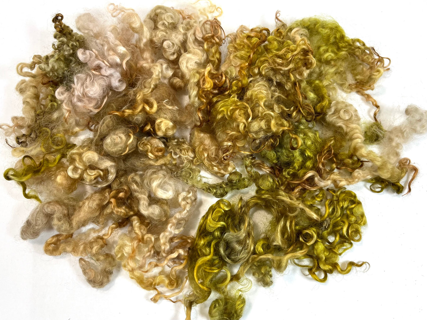 Wensleydale Locks, 1.2 oz, 0615-07, super clean, spinning, felting, fiber art, doll hair, nuno, lockspun yarn