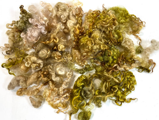 Wensleydale Locks, 1.2 oz, 0615-07, super clean, spinning, felting, fiber art, doll hair, nuno, lockspun yarn