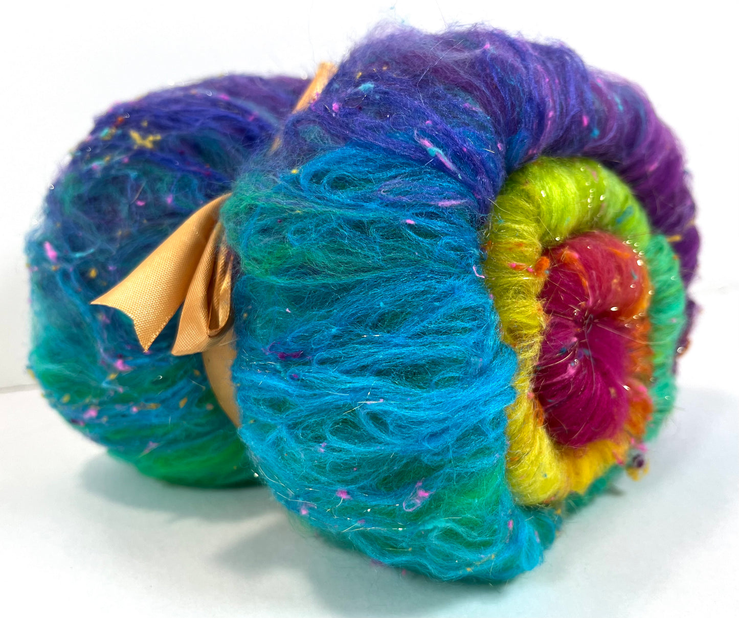Tie Dye Gradient Batt 0508-06 - 2.8 oz Polwarth wool, silk, noils, spinning fiber, drumcarded, handspinning, nuno, felting wool