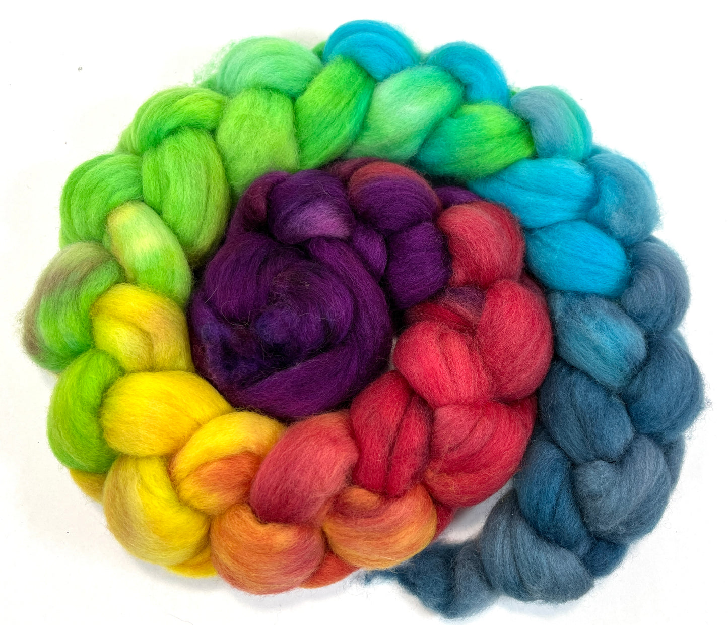 Kaleidoscope SLG - 4 oz Cormo wool combed top, roving, spinning fiber, handspinning, felting, needle felting, weaving supplies