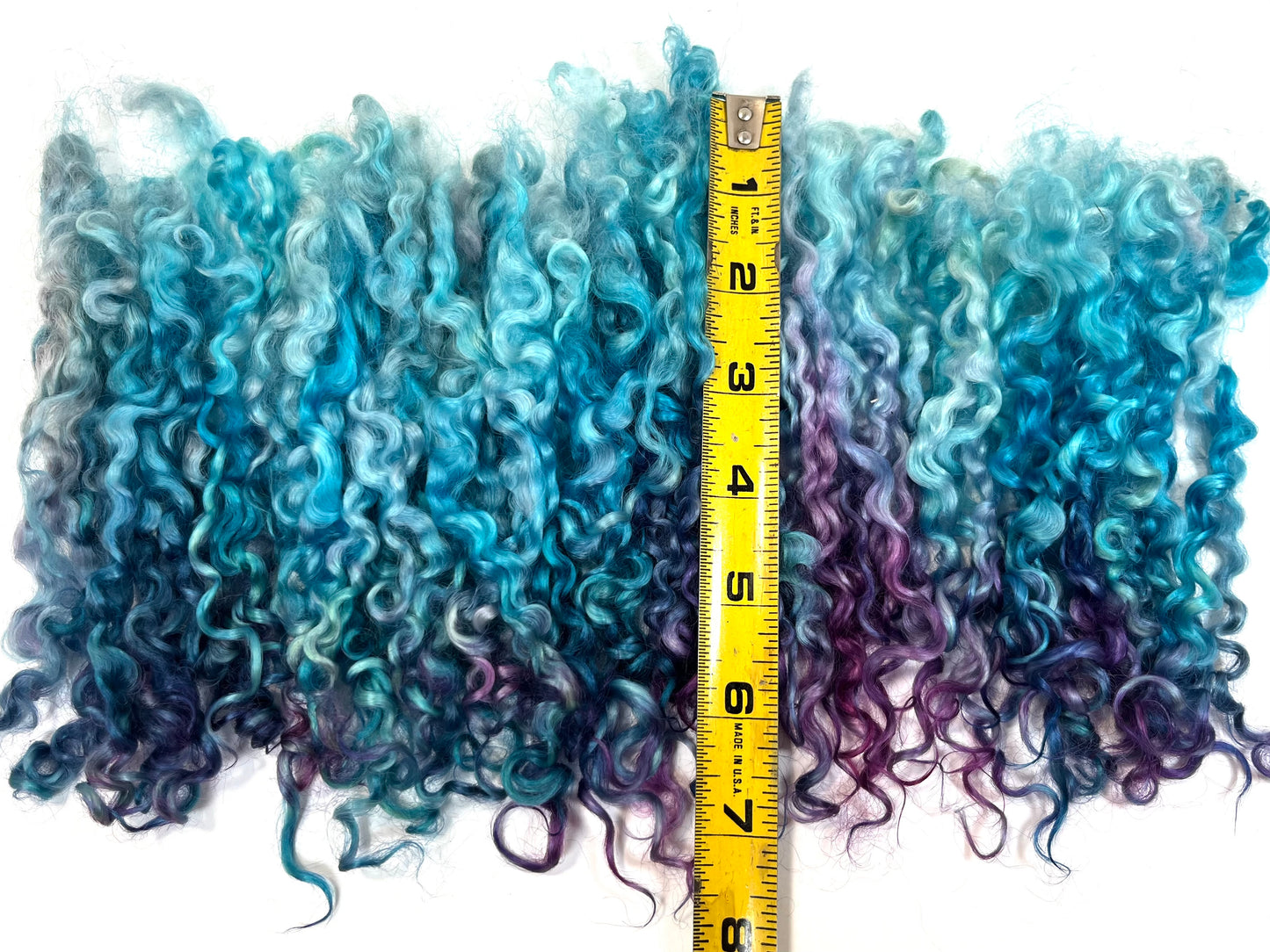 Wensleydale Locks, 1 oz, super clean, spinning, felting, fiber art, doll hair, nuno, lockspun yarn, 0715-01
