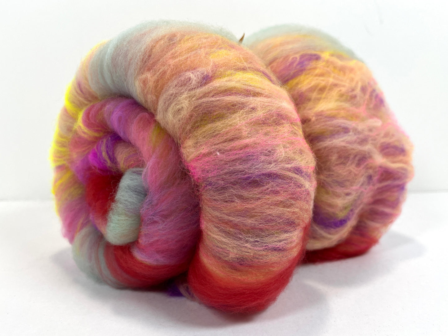 Crayon Box Batt 0814-01 - 2.8 oz Soft wool, spinning fiber, drumcarded, handspinning, nuno, felting wool