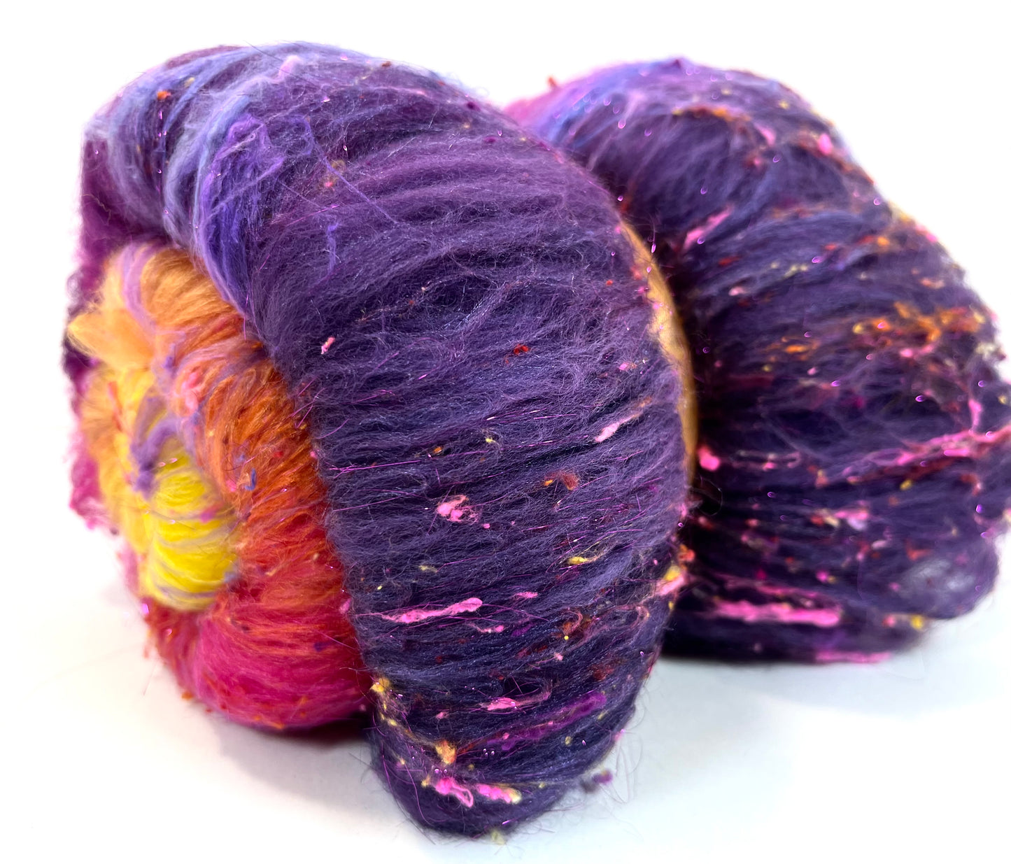 Sassy Gradient Batt 0504-07 - 2.8 oz Polwarth wool, silk, noils, spinning fiber, drumcarded, handspinning, nuno, felting wool