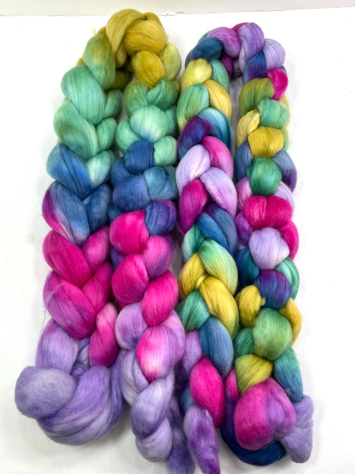June’s Blooms SC - 4 oz hand painted wool combed top, roving, spinning fiber, handspinning, felting