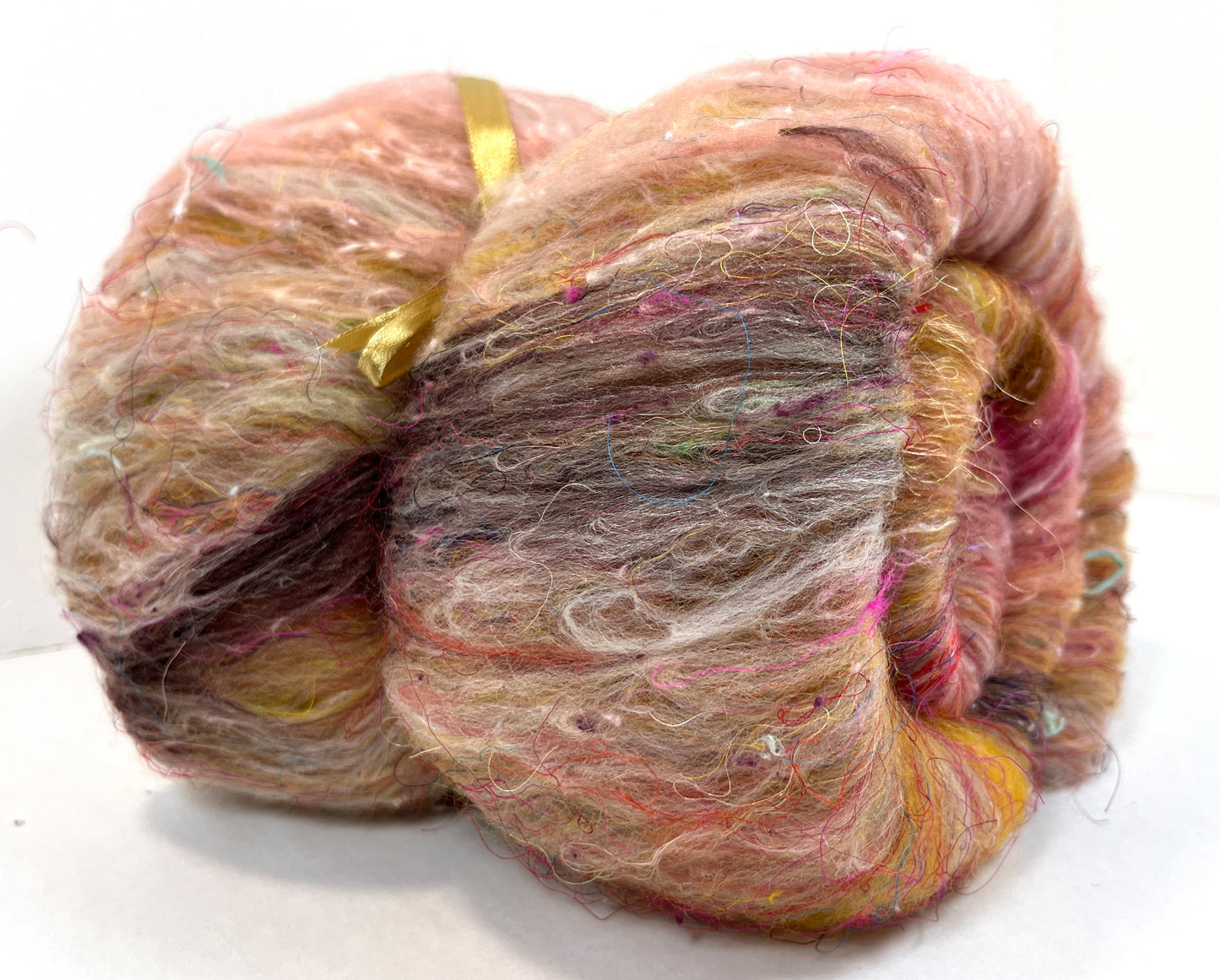 Kitchen Sink Batt 1201-10 - 4.3 oz soft wools, silk, noils, spinning fiber, handspinning, nuno, felting wool, weaving