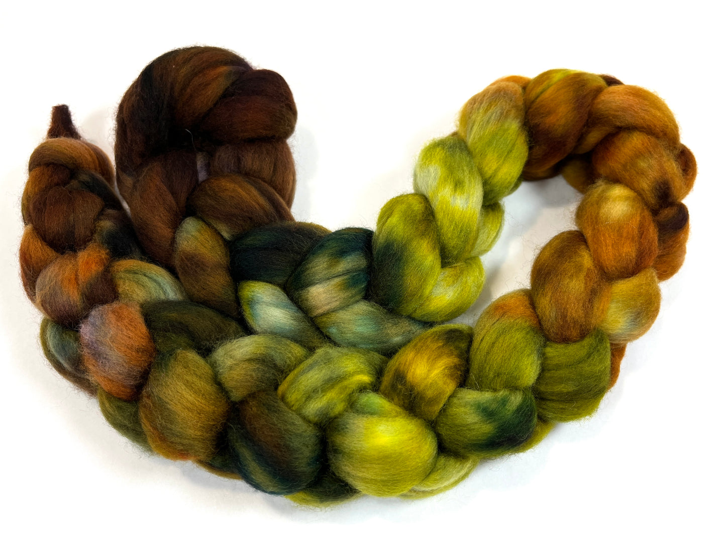 Country Road MG - 4 oz hand painted wool combed top, roving, spinning fiber, handspinning, felting
