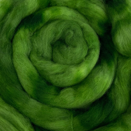 Clover - 2 oz hand dyed semisolid wool combed top