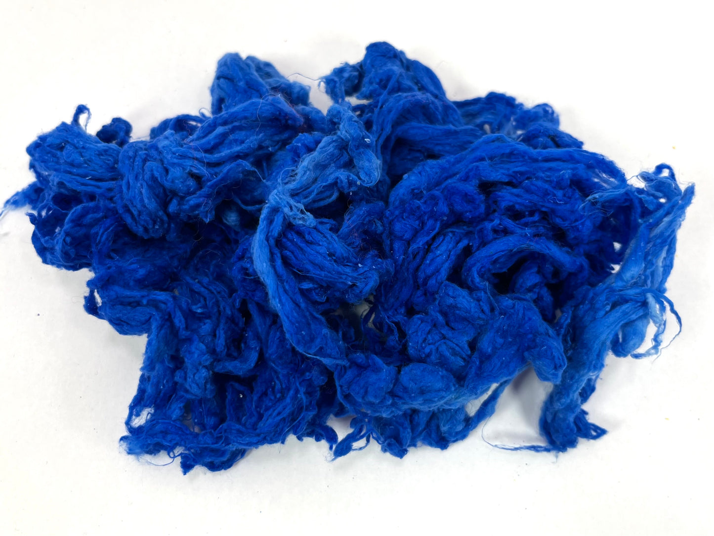 Tussah silk noils - Yellow, 1 oz, recycled, nuno, felting, spinning fiber, art yarn, handspinning, felting, paper making 0907-02